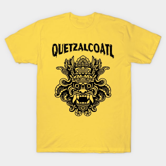 Quetzalcoatl Aztec T-Shirt by Ray Crimson